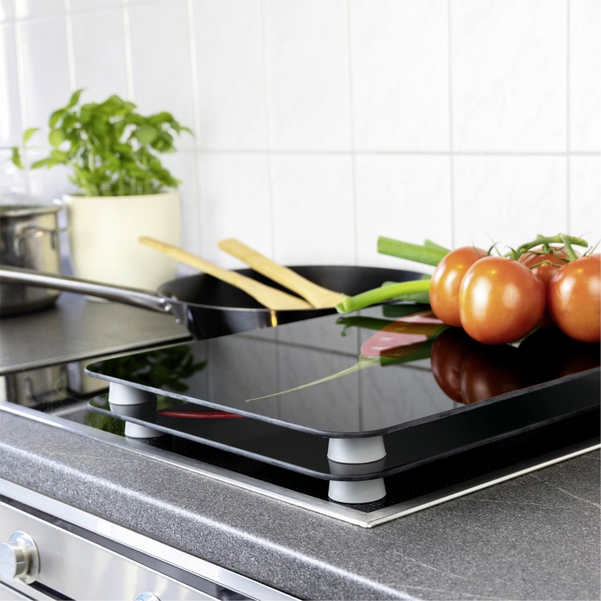 WENKO 2521380100 - Kochfeldabdeckung 30x52 cm mehrfarbig/grau/transparent