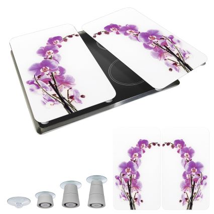 WENKO 2521433500 - Abdeckplatte - Blume/Pflanze 30 x 52 cm, mehrfarbig