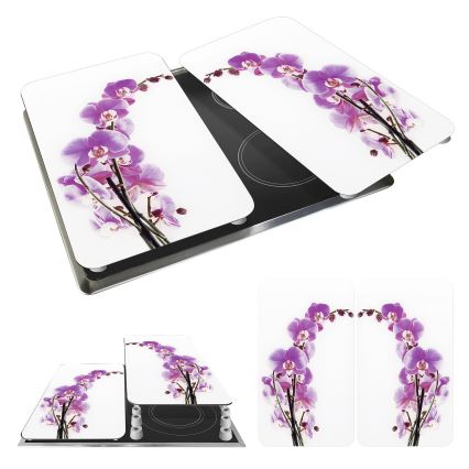 WENKO 2521433500 - Abdeckplatte - Blume/Pflanze 30 x 52 cm, mehrfarbig