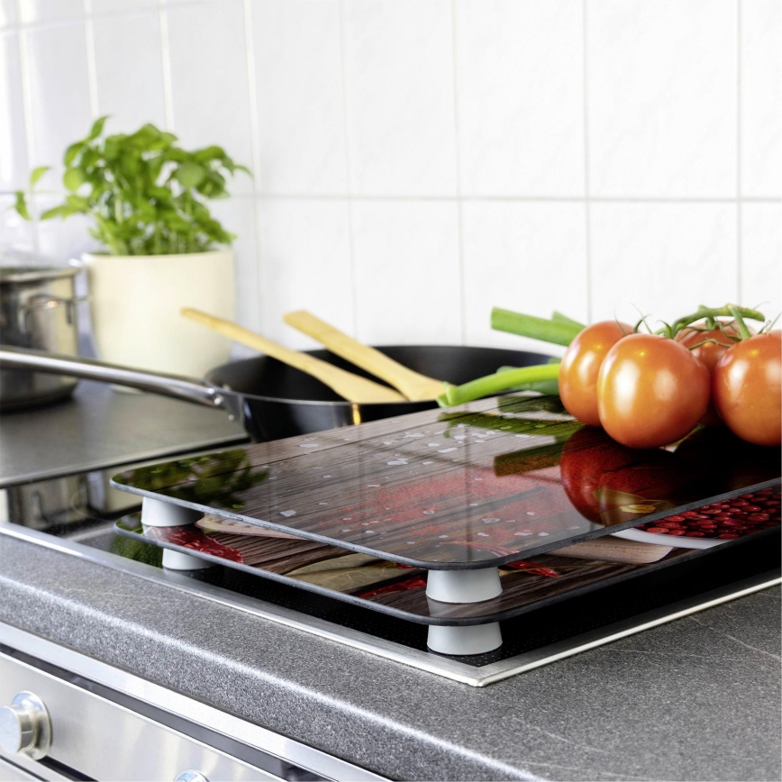 WENKO 2521467100 - Abdeckung für Platte 30x52 cm mehrfarbig/grau/transparent