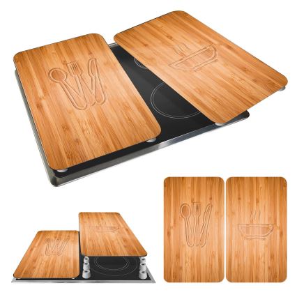 WENKO 2521497100 - Herdabdeckung 52x30 cm mehrfarbig/grau/transparent