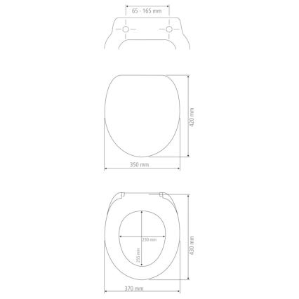 WENKO 25218100-WC-Sitz MORRA 35x42 cm Anthrazit/Silber