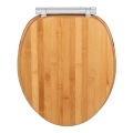 WENKO 25224100 - WC-Sitz BAMBOUSA 34,5x40,5 cm braun/silber