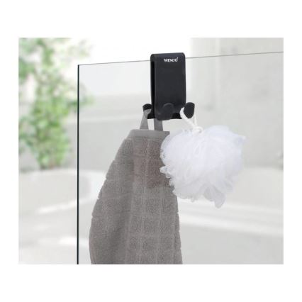 WENKO 25229100-Haken VERNA DUO 5x9,5 cm schwarz