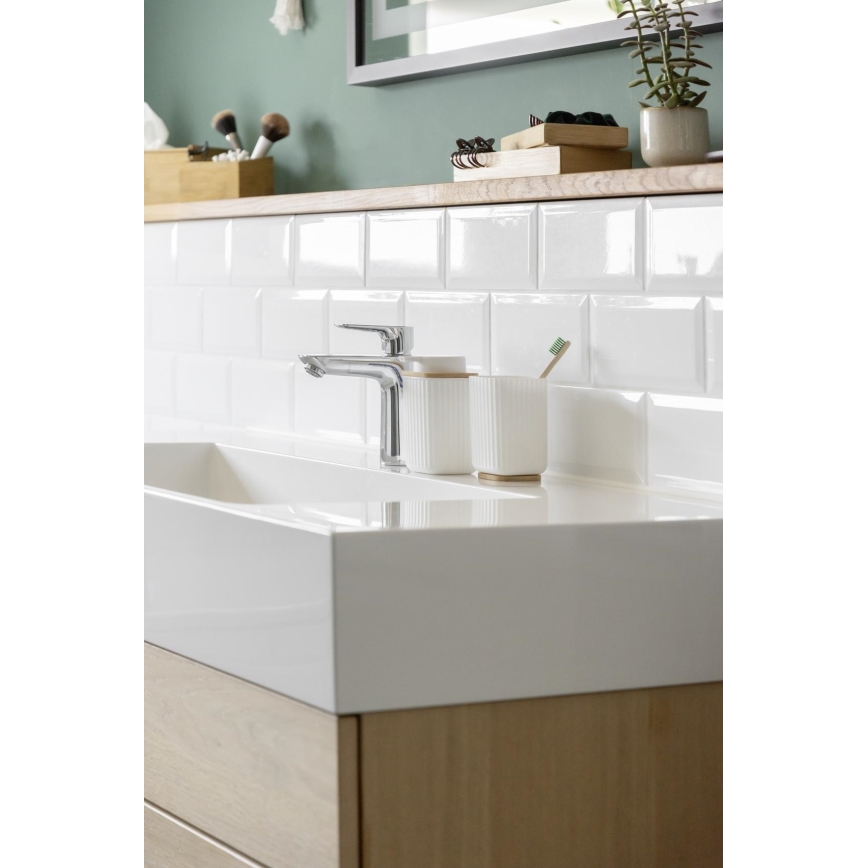 WENKO 25293100 - Becher ROTELLO 8,5x11 cm weiß/braun