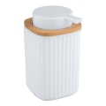 WENKO 25294100 - Seifenspender ROTELLO 8,9x12,7 cm weiß/braun