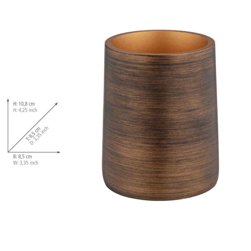 WENKO 25351100 - Becher PALENA 8,5x10,8 cm bronzefarben