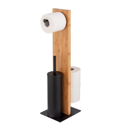 WENKO 25376100 - WC-Set LESINA 18 x 69 cm, braun/schwarz