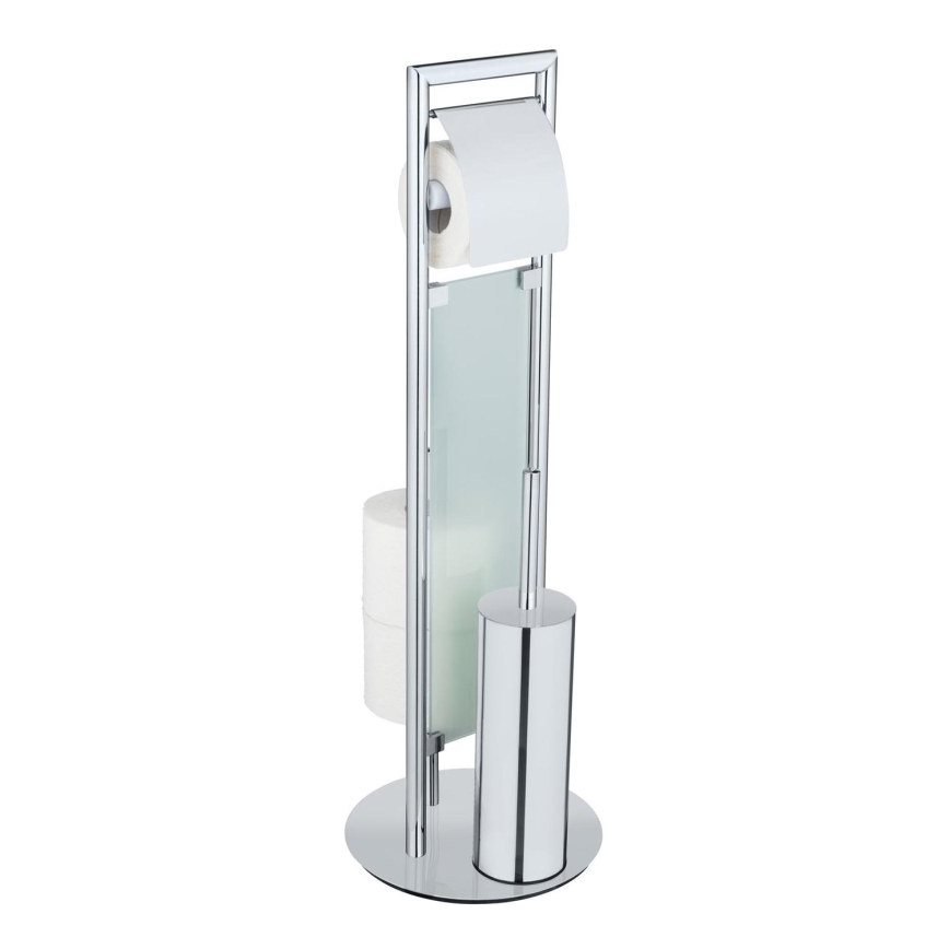 WENKO 25384100 - WC-Set SULMONA 25x76 cm silber/schwarz