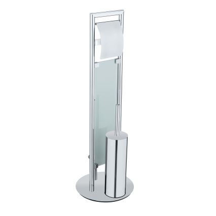 WENKO 25384100 - WC-Set SULMONA 25x76 cm silber/schwarz