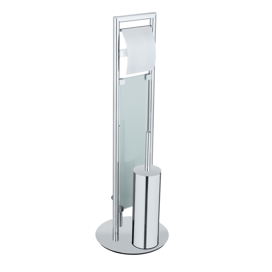 WENKO 25384100 - WC-Set SULMONA 25x76 cm silber/schwarz