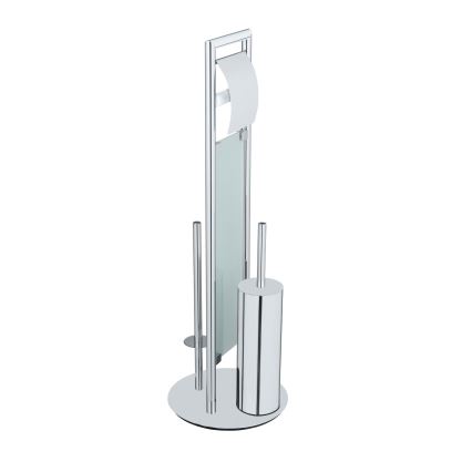 WENKO 25384100 - WC-Set SULMONA 25x76 cm silber/schwarz