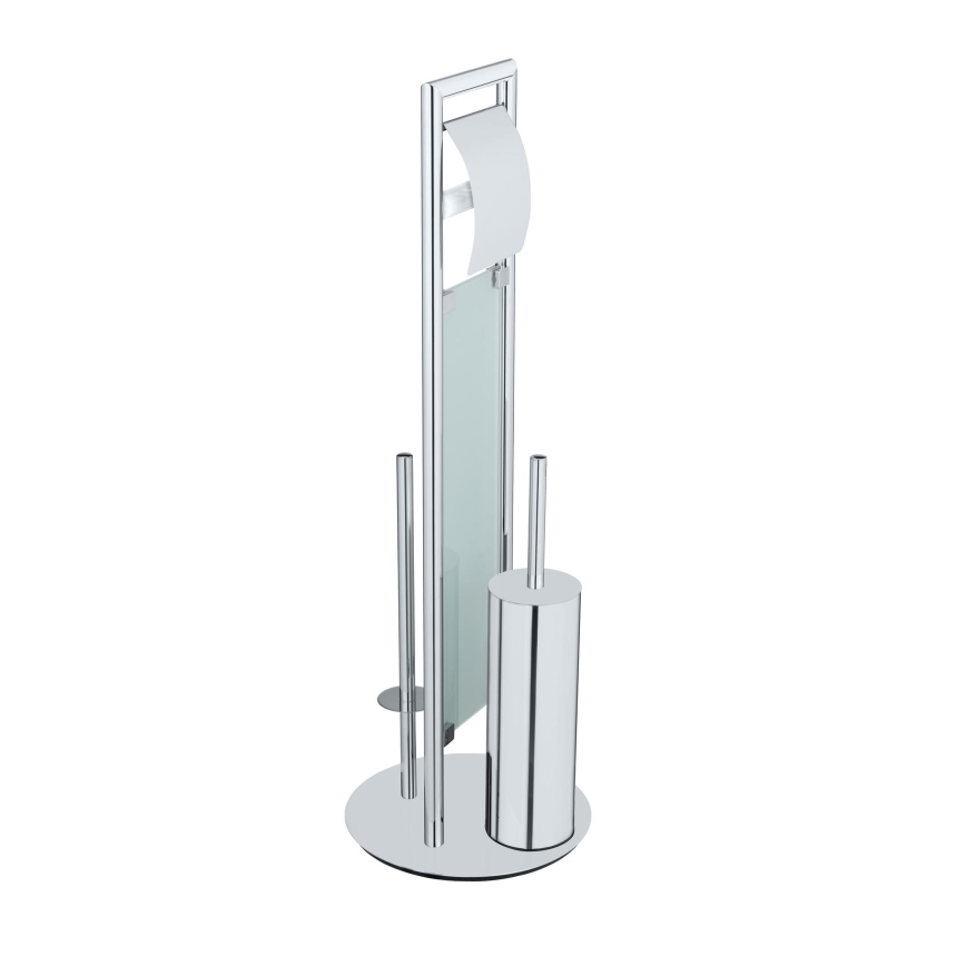 WENKO 25384100 - WC-Set SULMONA 25x76 cm silber/schwarz
