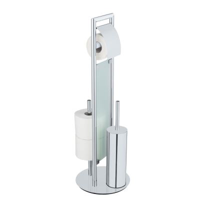 WENKO 25384100 - WC-Set SULMONA 25x76 cm silber/schwarz