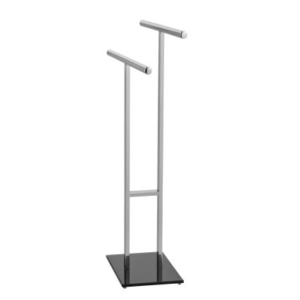 WENKO 25389100 - Handtuchständer LAVA 50x81,5 cm Edelstahl/silber/schwarz