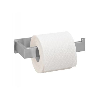 WENKO 25422100 - Toilettenpapierhalter TURBO-LOC GENOVA MATT 15,3x7,6 cm silber