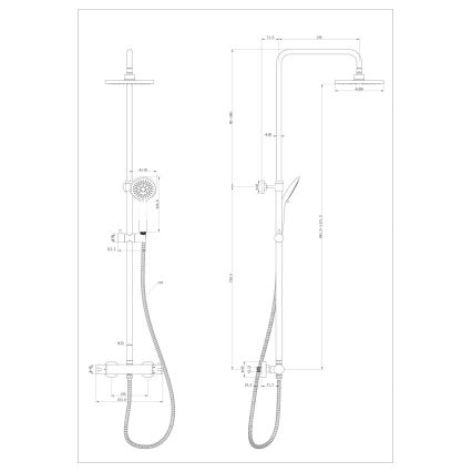WENKO 25483100 - Duschsystem WATERSAVING SYSTEM 120 cm glänzender Chrom