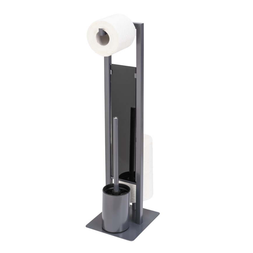 WENKO 25552100 - WC-Bürste RIVALTA 18x70 cm grau/schwarz