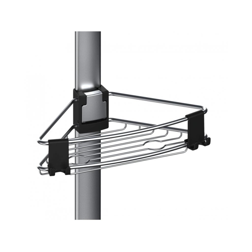 WENKO 25556100-Eckregal PURIO 35,5x280 cm silber/grau