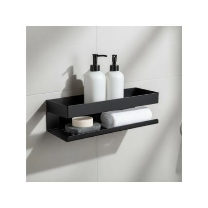 WENKO 25557100-Wandablage GENOVA 30x10,5 cm schwarz