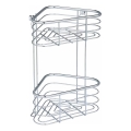 WENKO 25569100-Eckregal TRESTINA 25x35 cm Edelstahl/Silber