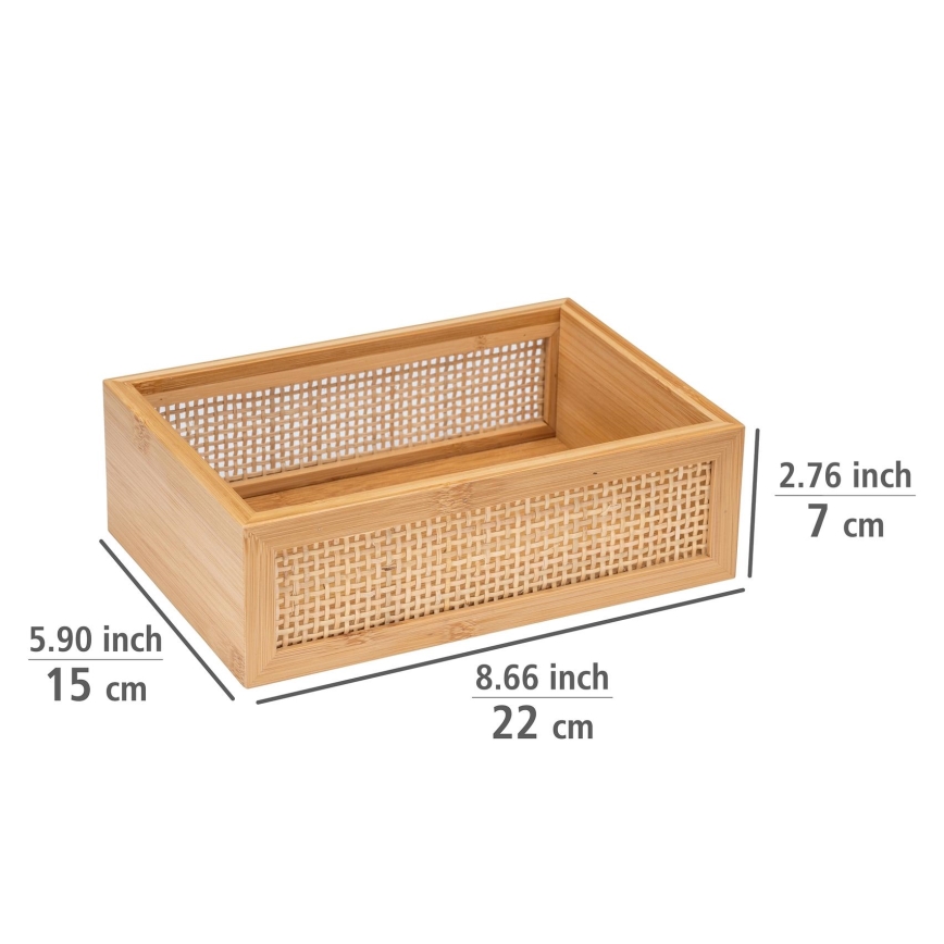 WENKO 25602100 - Badewannentablett ALLEGRE 22x15 cm braun