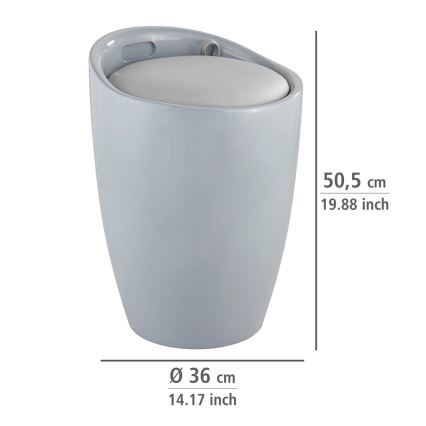 WENKO 25625100 - Hocker CANDY 36x50,5 cm grau/schwarz