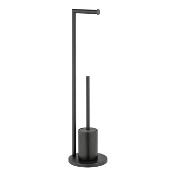 WENKO 25675100 - WC-Set FERLA 18x69,5 cm schwarz