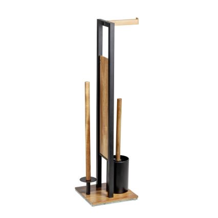 WENKO 25784100 - WC-Set RIVALTA 18x70 cm braun/schwarz