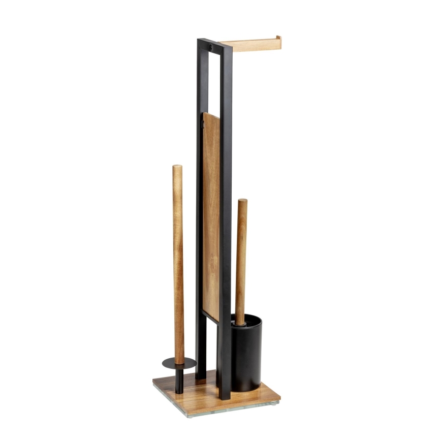 WENKO 25784100 - WC-Set RIVALTA 18x70 cm braun/schwarz