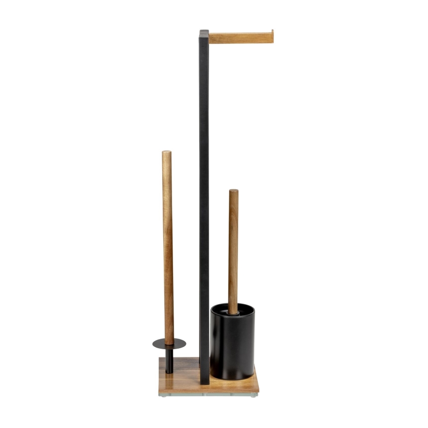WENKO 25784100 - WC-Set RIVALTA 18x70 cm braun/schwarz