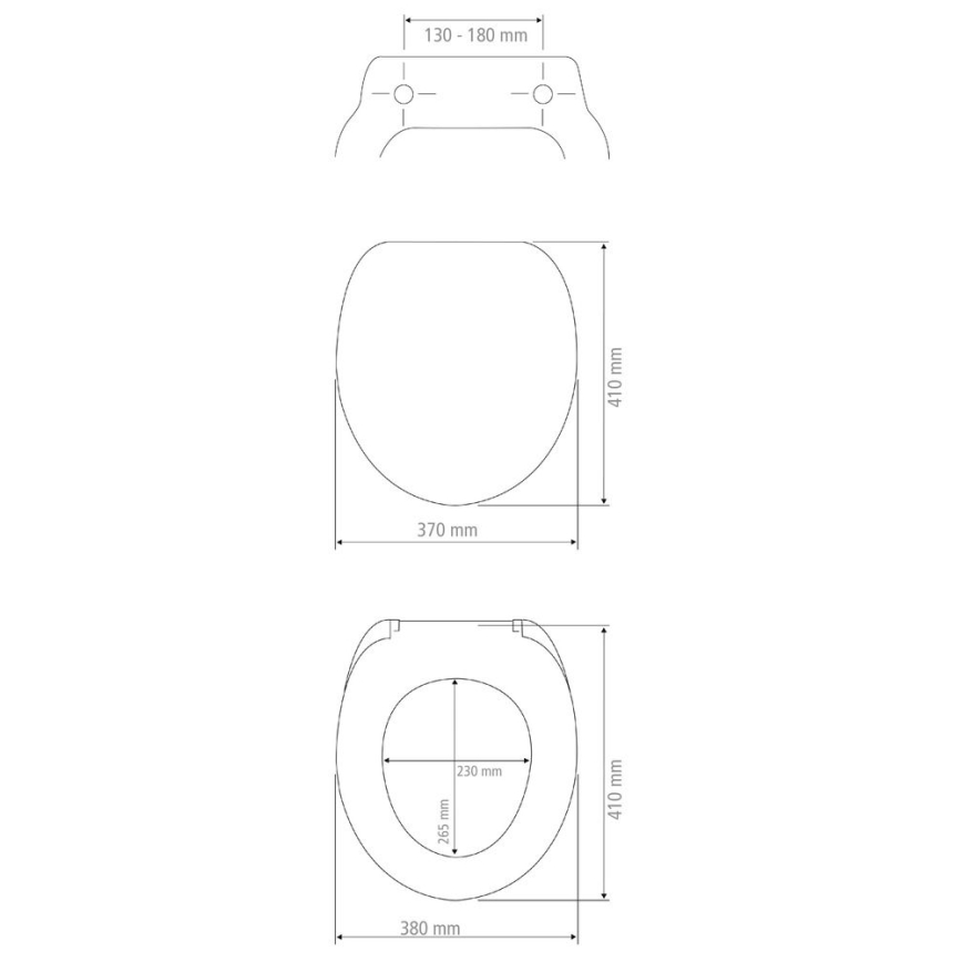 WENKO 25792100 - WC-Sitz PRIMA 37x41 cm gelb/silber