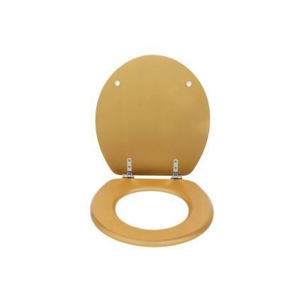 WENKO 26010100 - WC-Sitz ALDENO 37x41 cm gold/silber