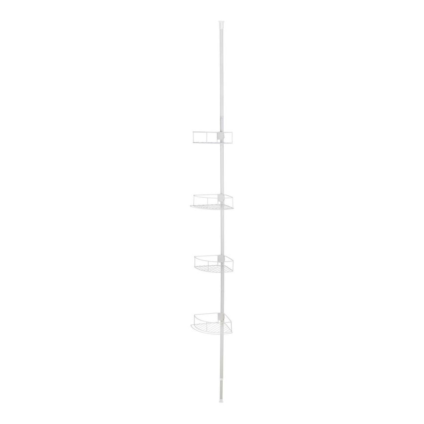 WENKO 26015100 - Eckablage DOLCEDO 31x230 cm Edelstahl/weiß