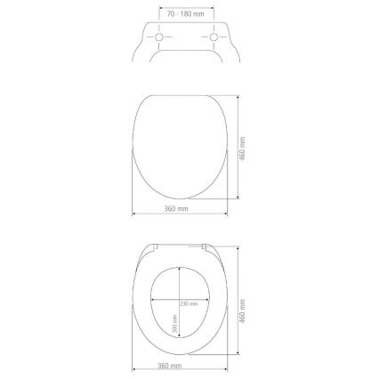 WENKO 26029100 - WC-Sitz GALATI 46x36 cm schwarz