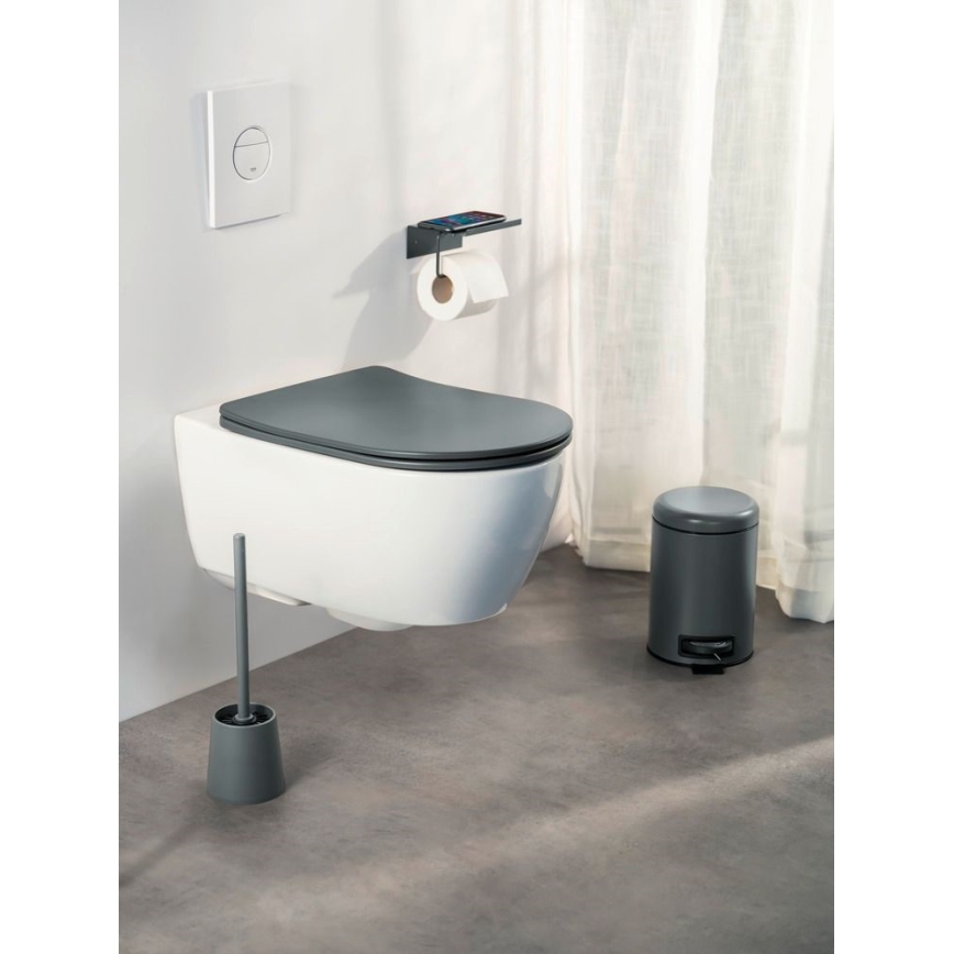 WENKO 26030100 - WC-Sitz GALATI 46x36 cm Anthrazit