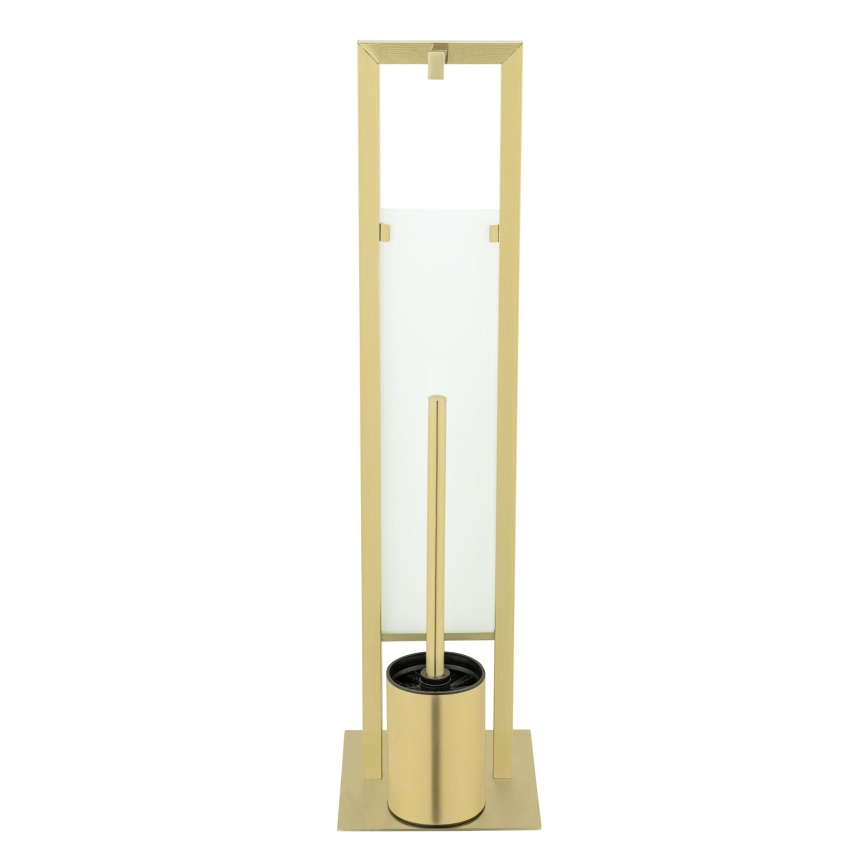WENKO 26034100 - WC-Set RIVALTA 18x70 cm Edelstahl/Gold/Weiß/Schwarz