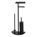WENKO 26060100 - WC-Set COSENZA 32,5 x 72 cm schwarz