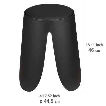 WENKO 26087100 - Hocker COMISO 44,5 x 46 cm, schwarz