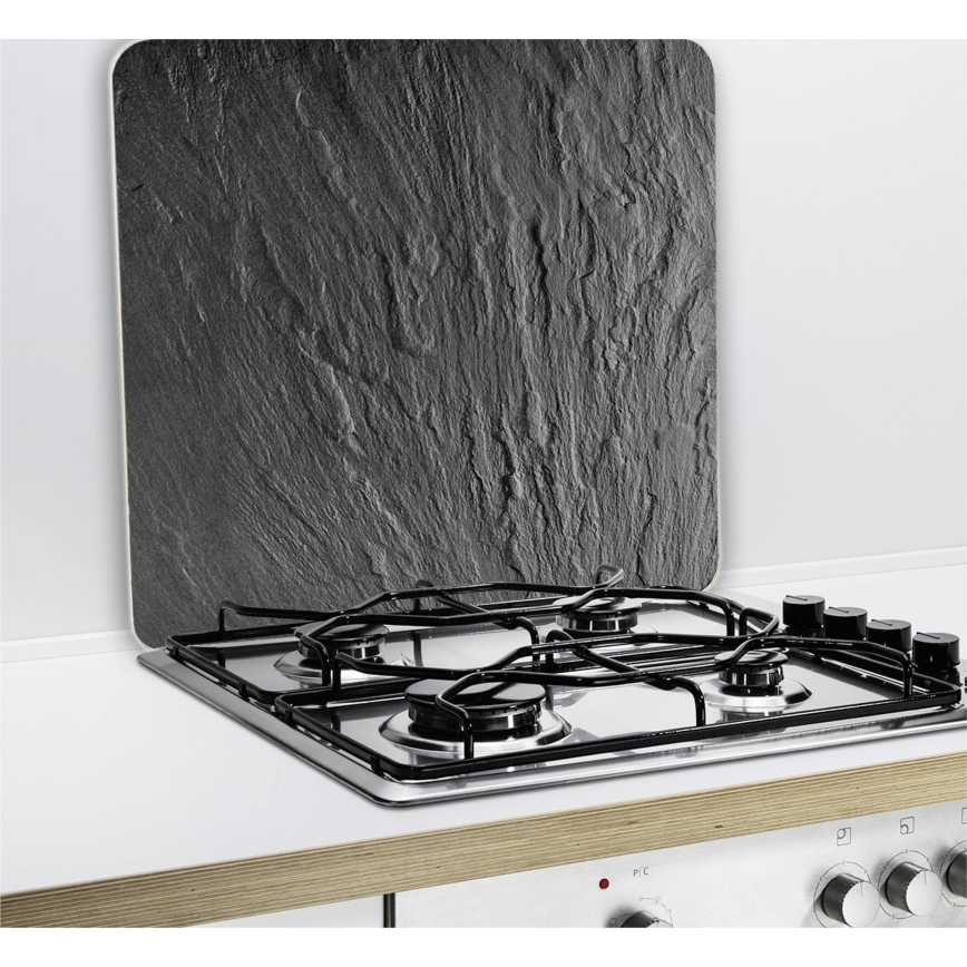 WENKO 2712984500 - Abdeckplatte NEUTRAL 56 x 50 cm, schwarz/transparent