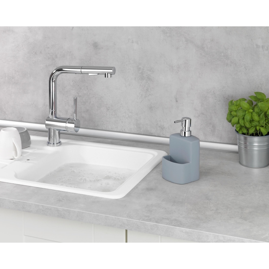 WENKO 3620116100 - Seifenspender FESTIVAL 10 x 18 cm, grau