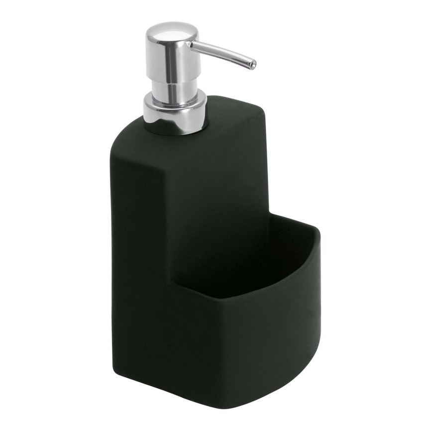 WENKO 3620117800 - Seifenspender FESTIVAL 10x18 cm schwarz