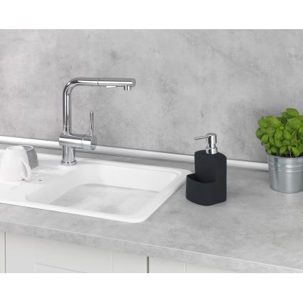 WENKO 3620117800 - Seifenspender FESTIVAL 10x18 cm schwarz