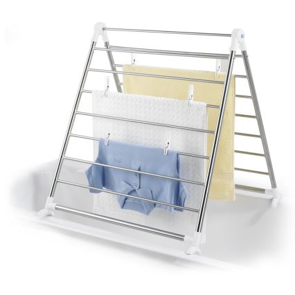 WENKO 3772020100 - Wäscheständer PROFI 65x150 cm Edelstahl/silber/weiß