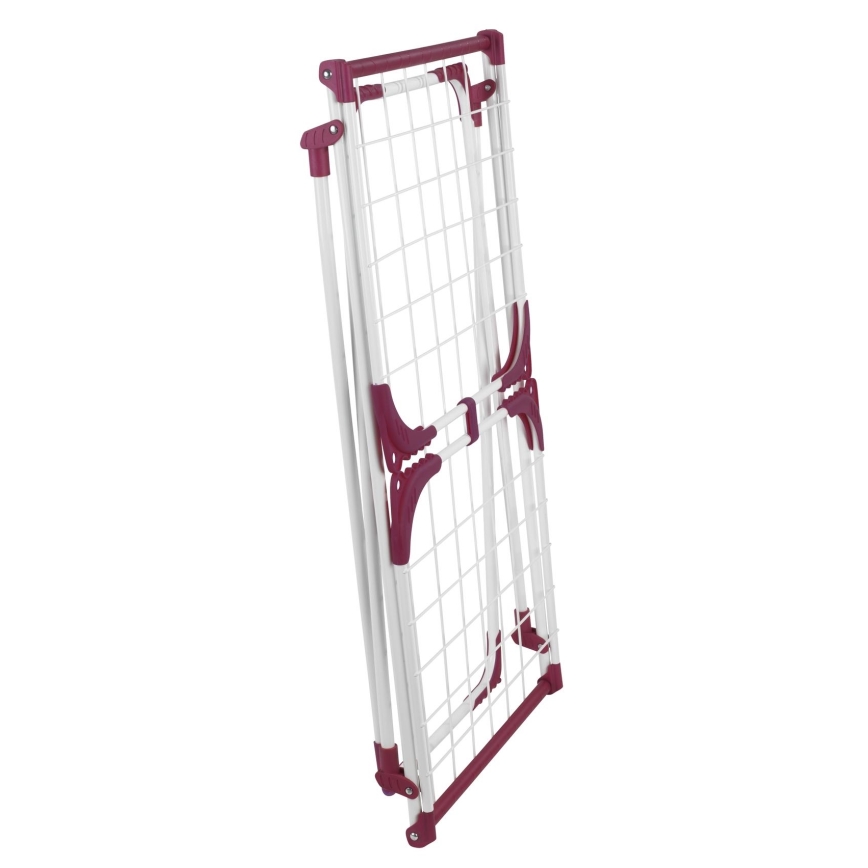WENKO 3774021100 - Wäscheständer SUMMER DRY 153x76 cm weiß/rosa