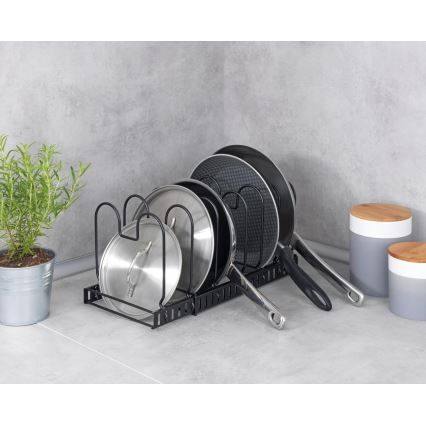 WENKO 53149100 - Deckel- und Pfannenhalter 18x18 cm schwarz