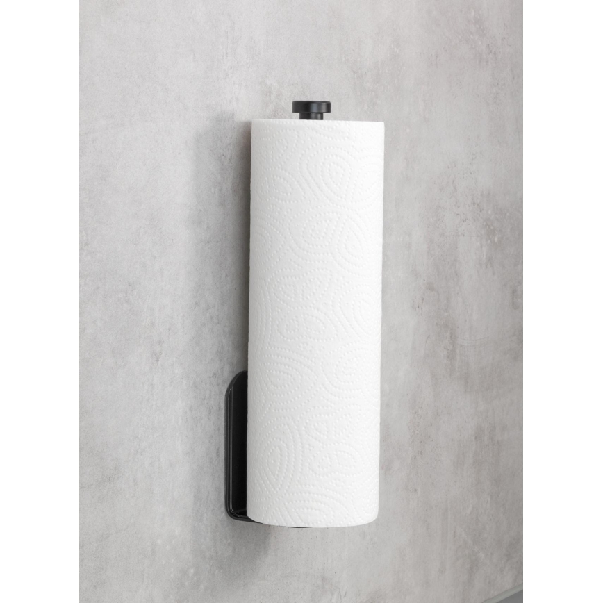 WENKO 53214100 - Rollenhalter NIO 27,5x7 cm schwarz