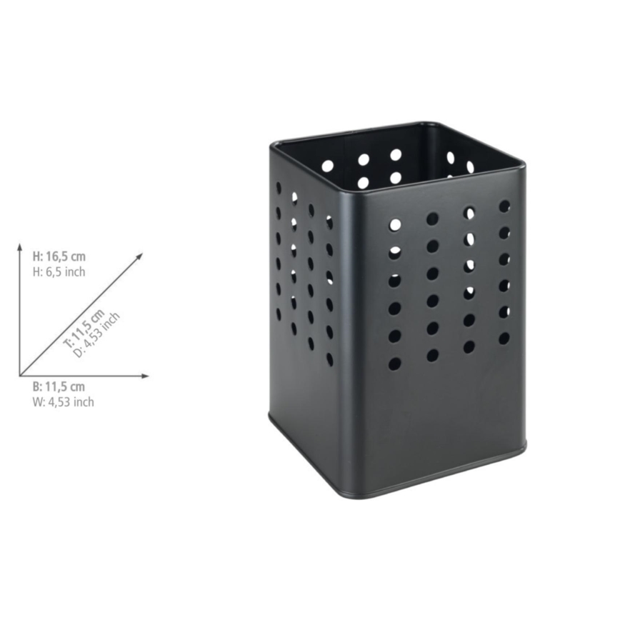 WENKO 54017100 - Besteckhalter SILIO 11,5x16,5 cm schwarz