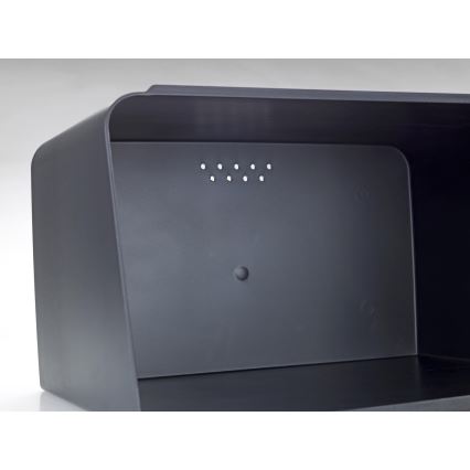 WENKO 54098100 - Brotkasten KUBO 35 x 26,5 cm schwarz/braun