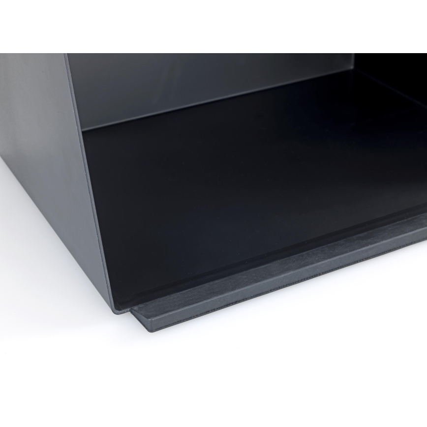 WENKO 54098100 - Brotkasten KUBO 35 x 26,5 cm schwarz/braun